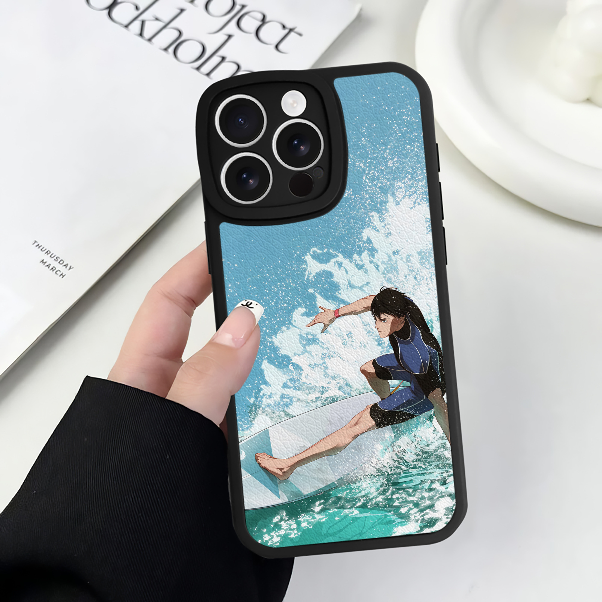 （画像用） ハイキュー!! Haikyu!! 【iPhone 16シリーズ対応】シリコンスマホケース（レザー調） 材質：シリコン